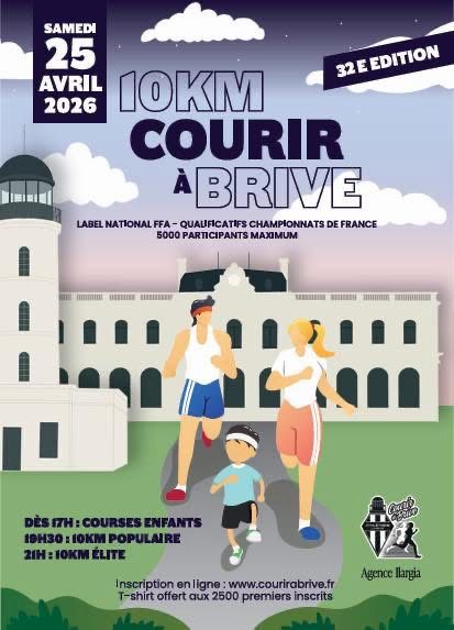 Affiche Courir à Brive 2026 — 10 km, 32e édition